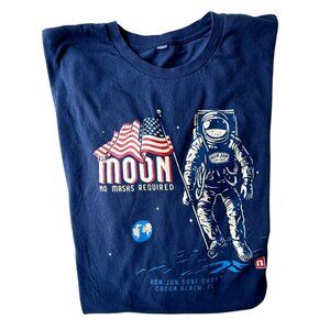 Ron  Jon Moon Landing  T Shirt XXL? Blue No Masks Required  Coco Beach Nogginhed